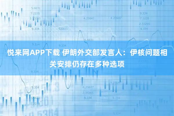 悦来网APP下载 伊朗外交部发言人：伊核问题相关安排仍存在多种选项