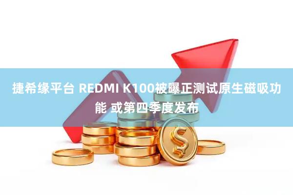 捷希缘平台 REDMI K100被曝正测试原生磁吸功能 或第四季度发布